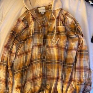 AE hooded flannel